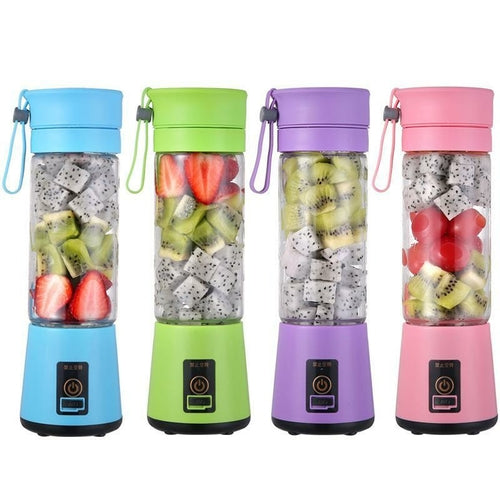 Portable Electric Juice Cup – 380ml Rechargeable Mini Blender with 4/6 Blades (Food‑Grade Materials)