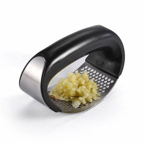 Premium Stainless Steel Rocking Garlic Press | Easy‑Crush Ergonomic Garlic Mincer