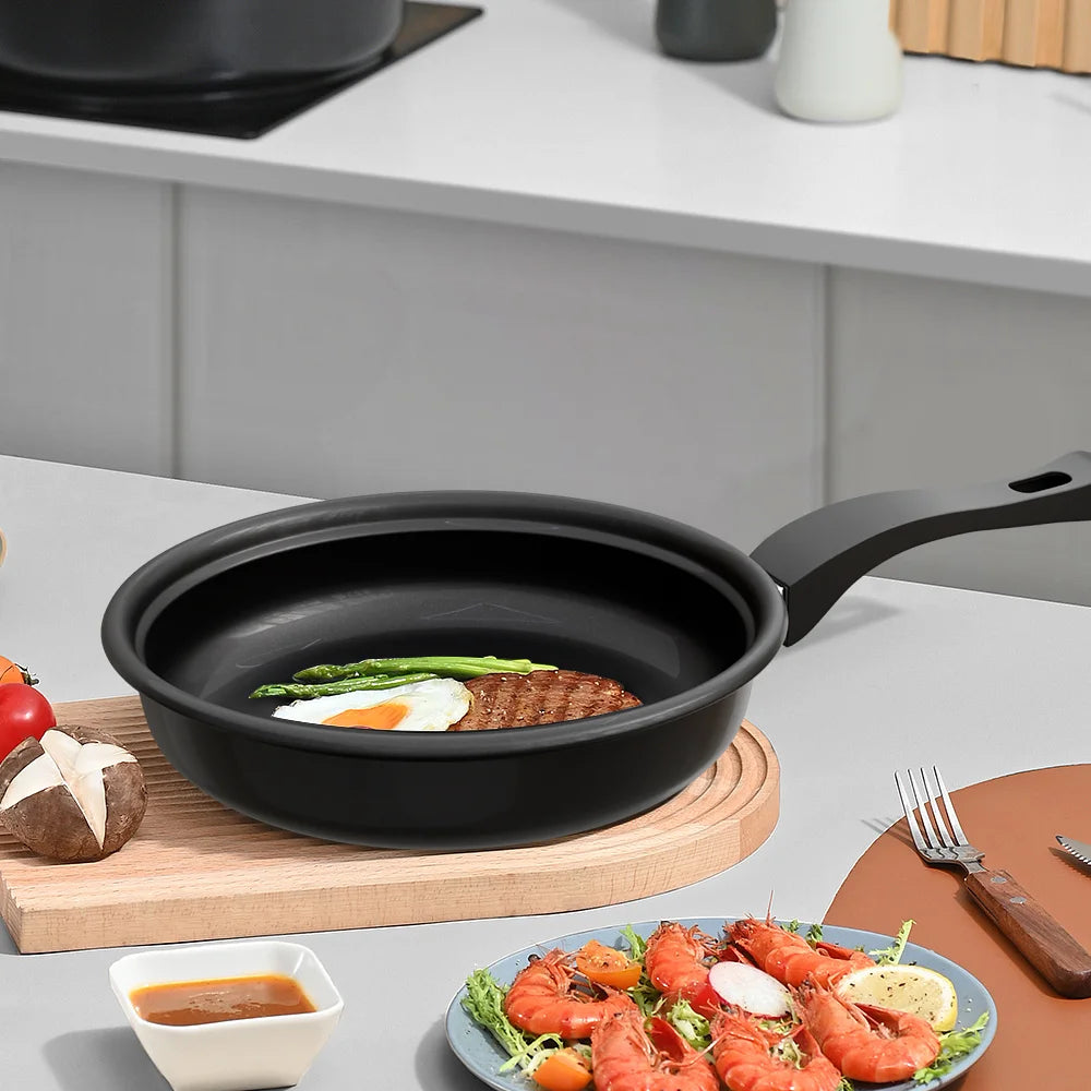 13-Piece Non-Stick Cookware Set with Glass Lids & Utensils