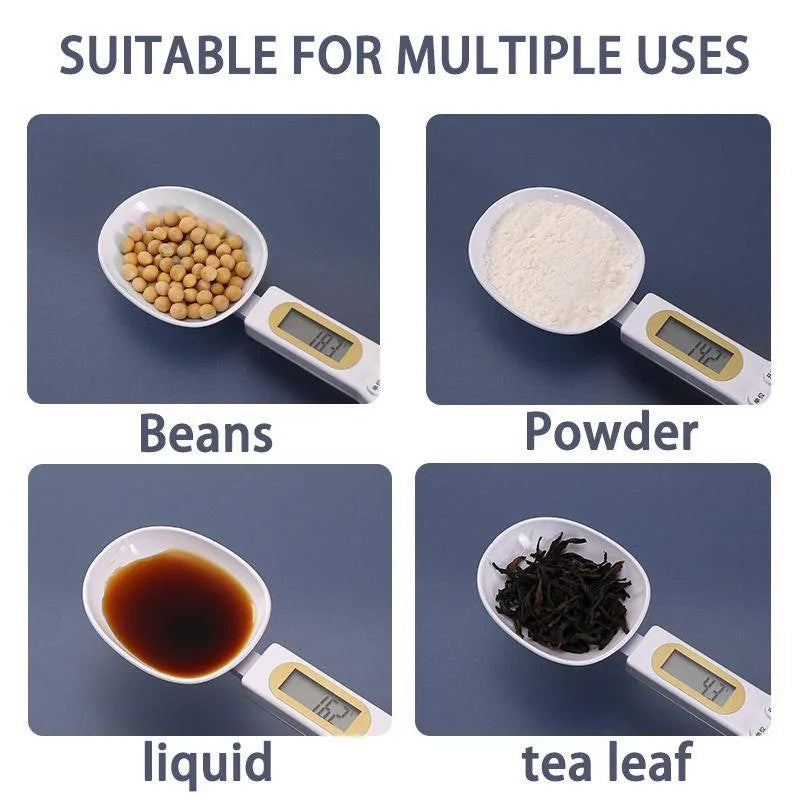 Digital Measuring Spoon Scale 500g | 0.1g Precision LED Kitchen Spoon | Milk, Coffee & Sugar Measuring Tool