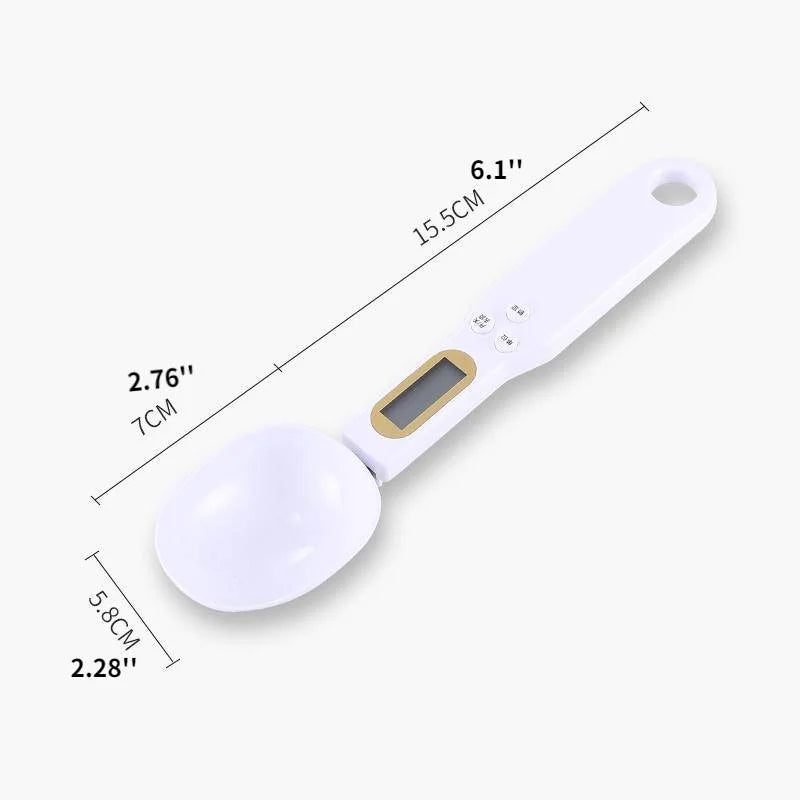 Digital Measuring Spoon Scale 500g | 0.1g Precision LED Kitchen Spoon | Milk, Coffee & Sugar Measuring Tool