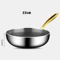 28cm 316 Stainless Steel Honeycomb Frying Pan | 7-Ply