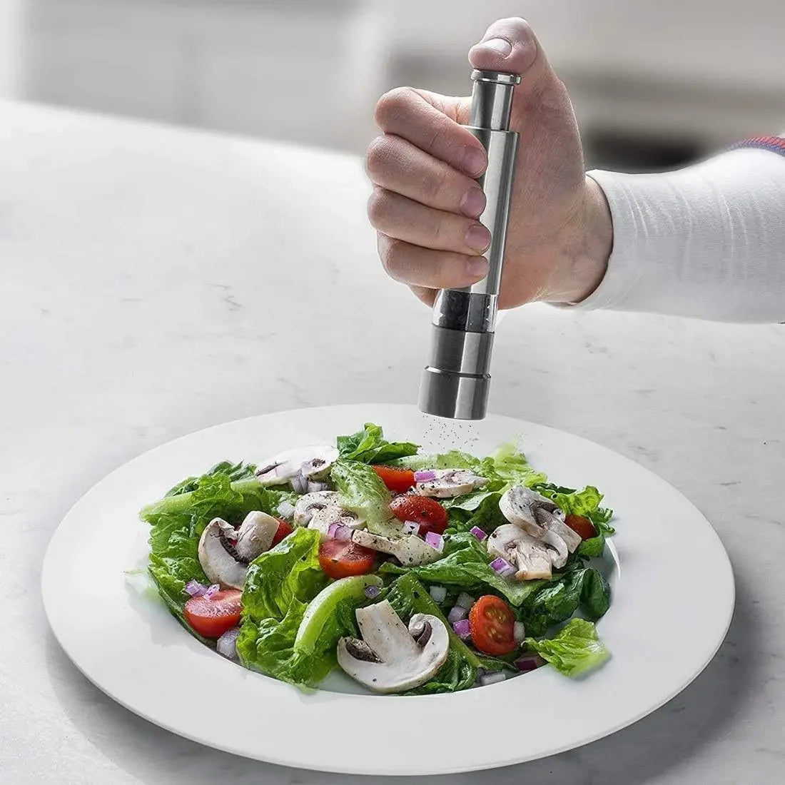 Mini Stainless Steel Manual Pepper Grinder – Handheld Salt & Pepper Mill