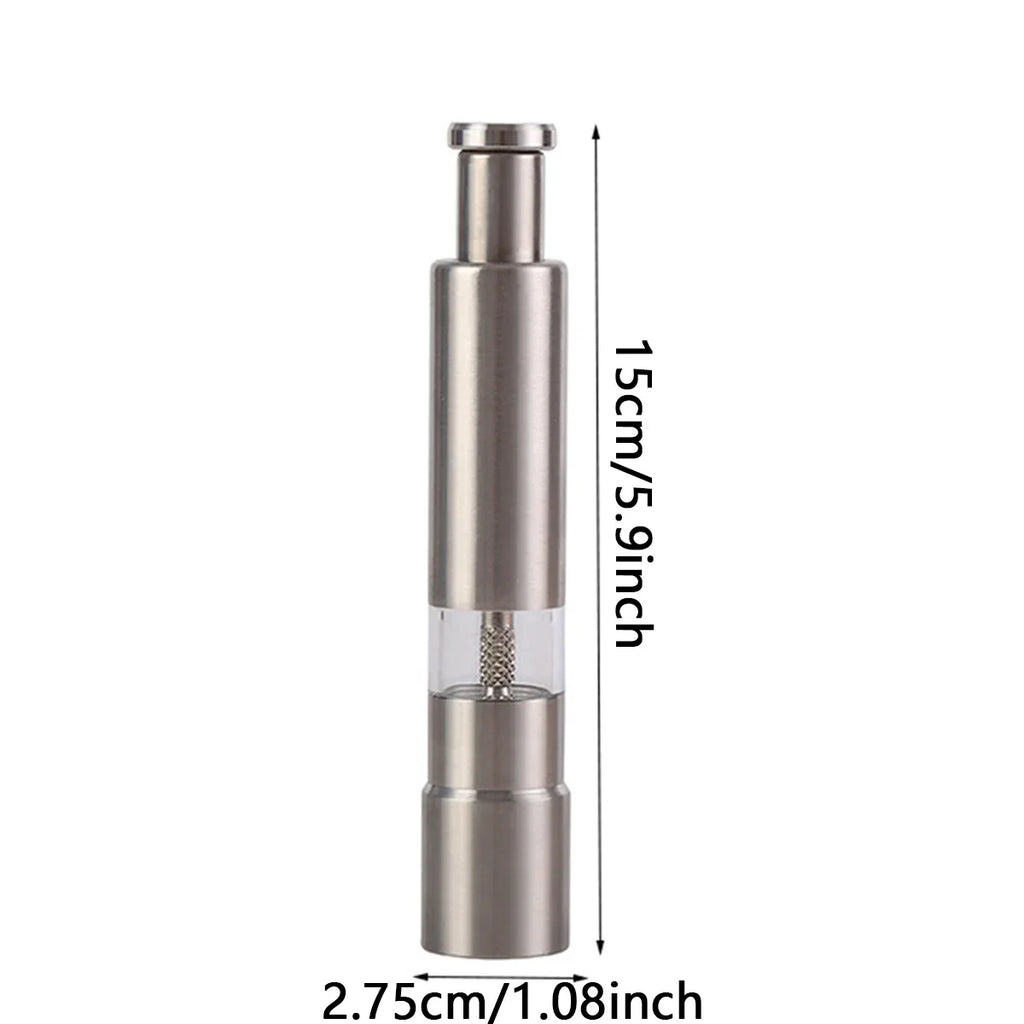 Mini Stainless Steel Manual Pepper Grinder – Handheld Salt & Pepper Mill