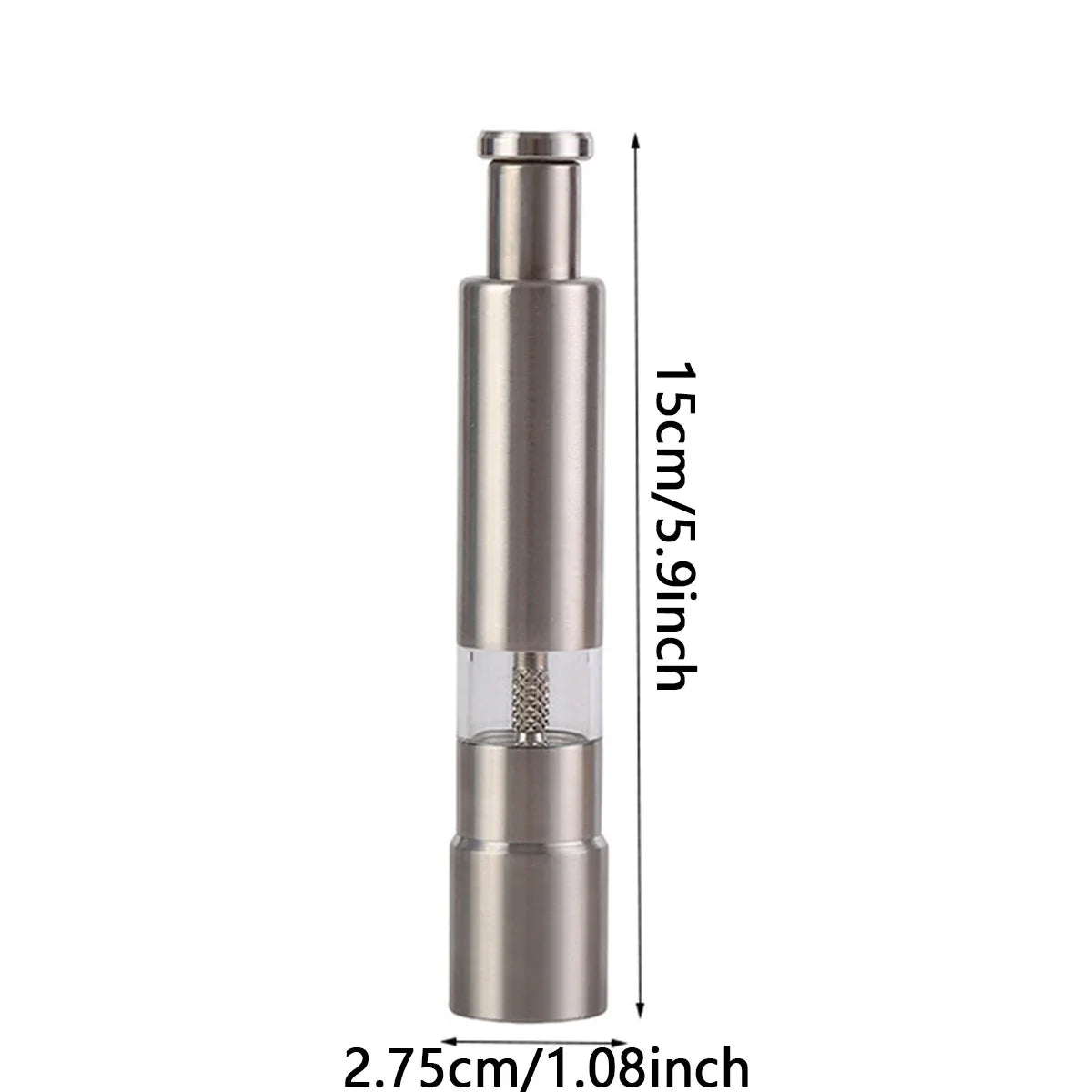 Mini Stainless Steel Manual Pepper Grinder – Handheld Salt & Pepper Mill