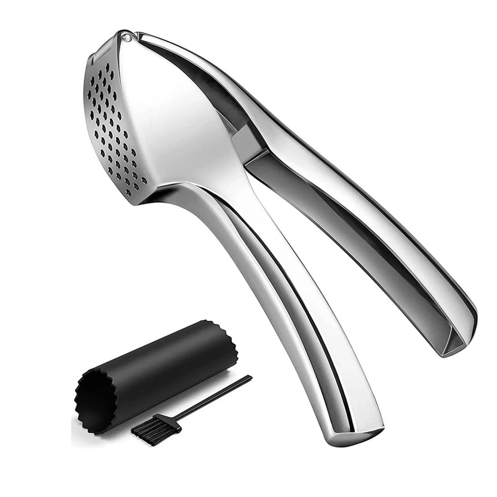 Ergonomic Garlic Press & Muddler | Anti‑Rust Zinc Alloy & Stainless Steel | Large Capacity Garlic Crusher