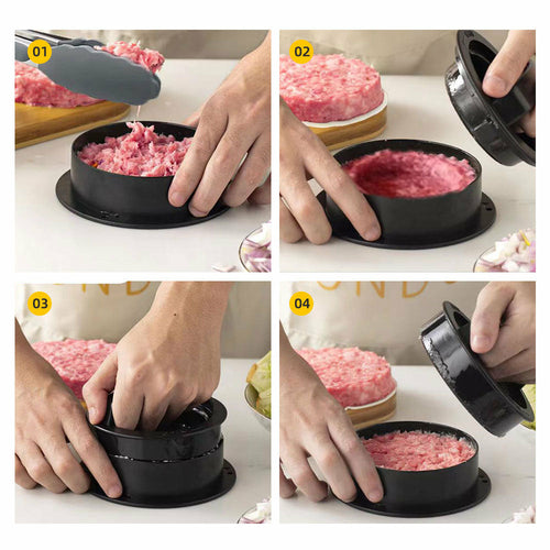 3‑in‑1 Hamburger Maker | Stuffed Burger Press, Patty Mold & Mini Slider Press
