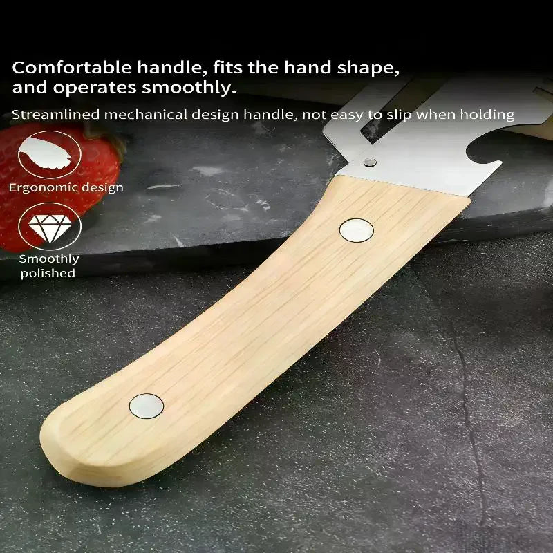 Multi-Functional Vegetable Peeler with Wooden Handle