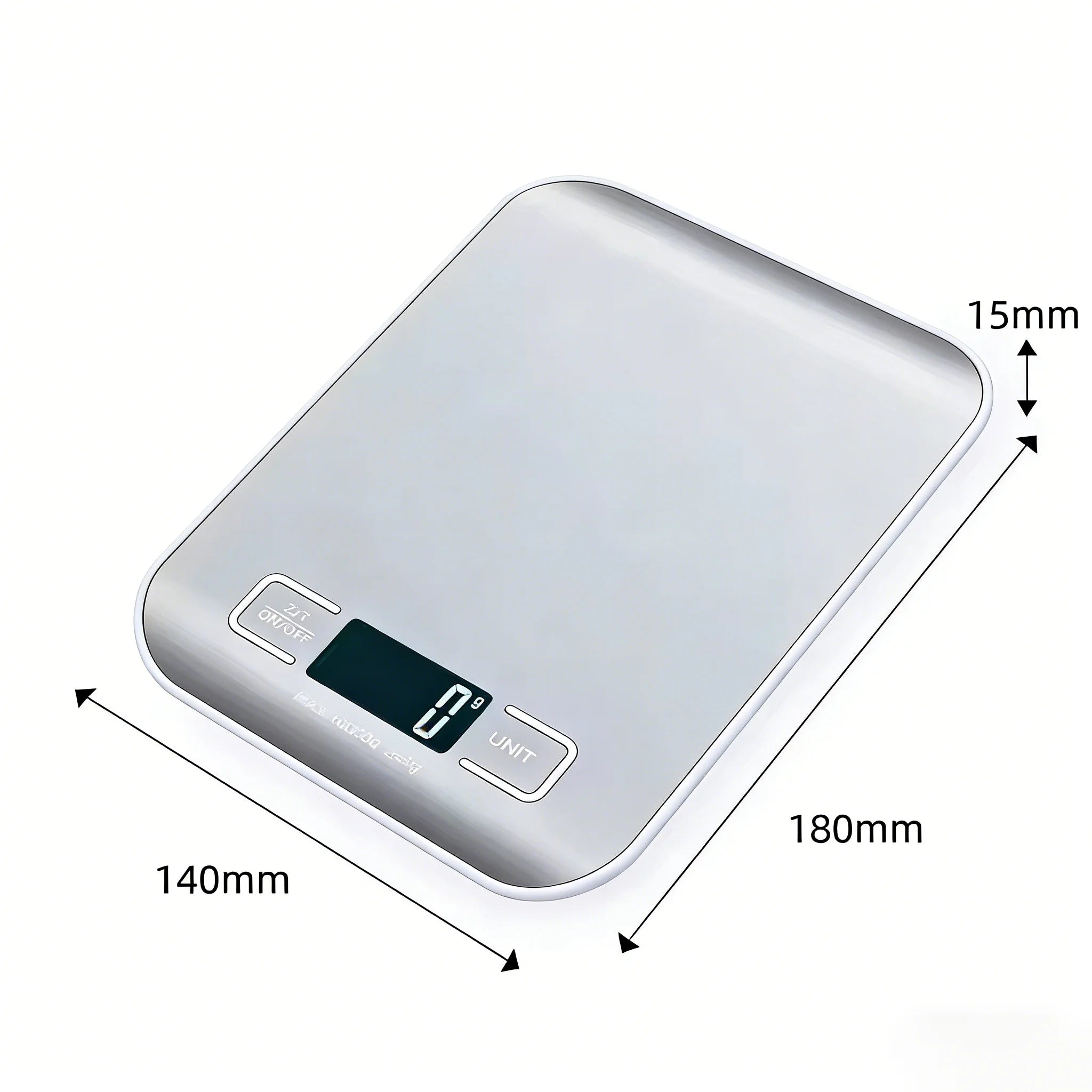 Digital Kitchen Scale 5kg/10kg | Stainless Steel Food Scale with LED Display