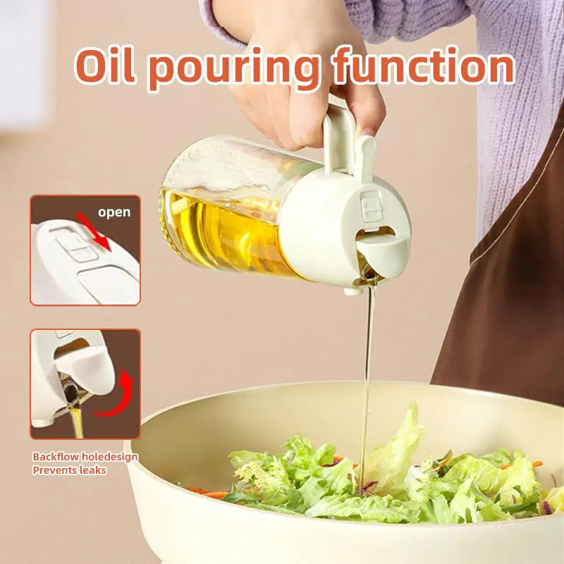 500ml Oil Sprayer & Dispenser Bottle for Air Fryer & BBQ