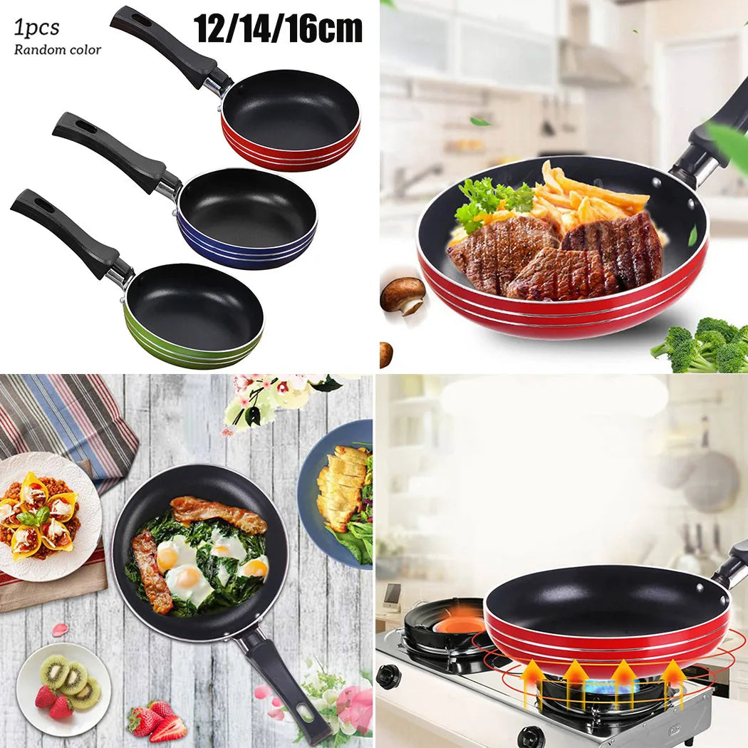 Mini Non-Stick Stainless Steel Frying Pan 12cm 14cm 16cm