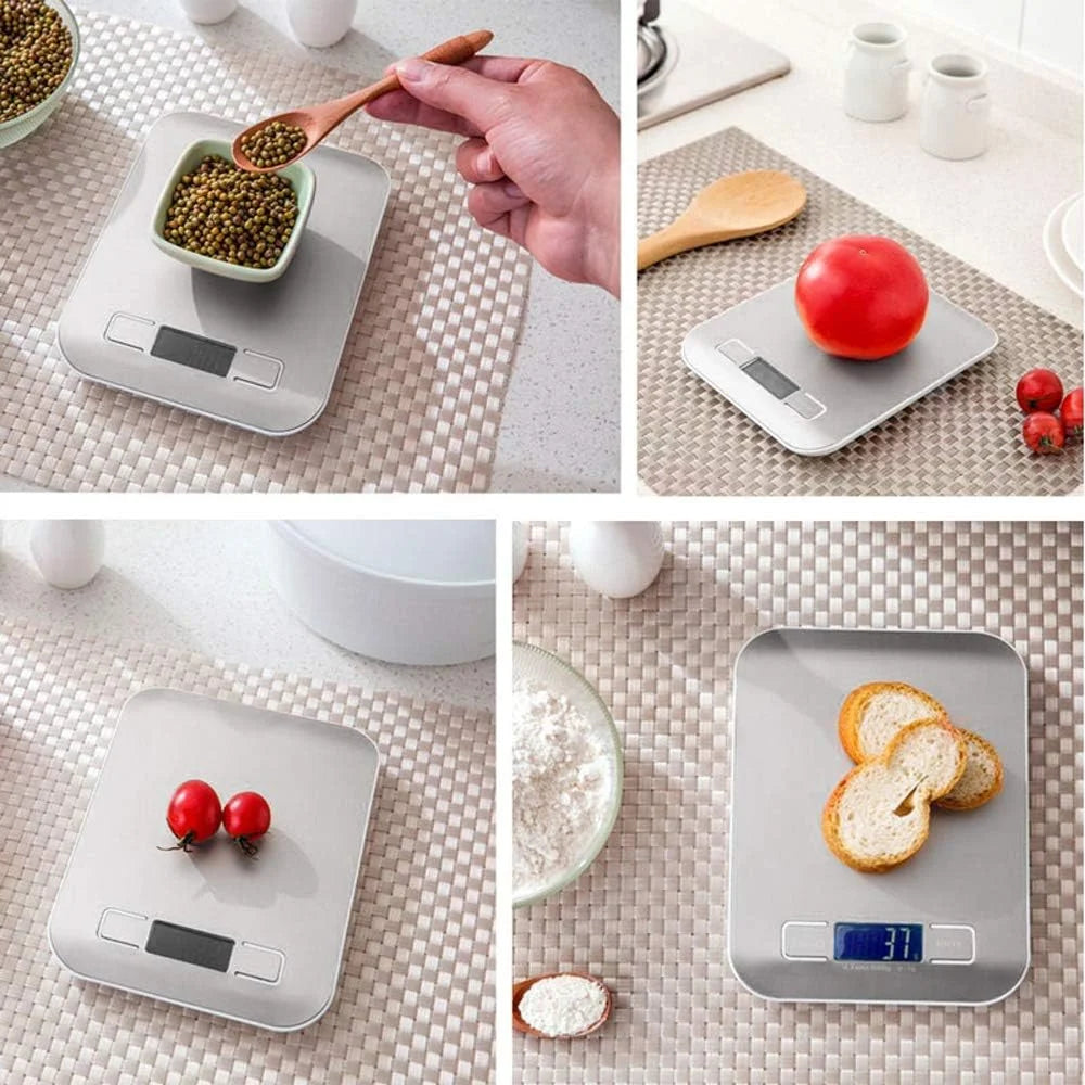 Digital Kitchen Scale 5kg/10kg | Stainless Steel Food Scale with LED Display