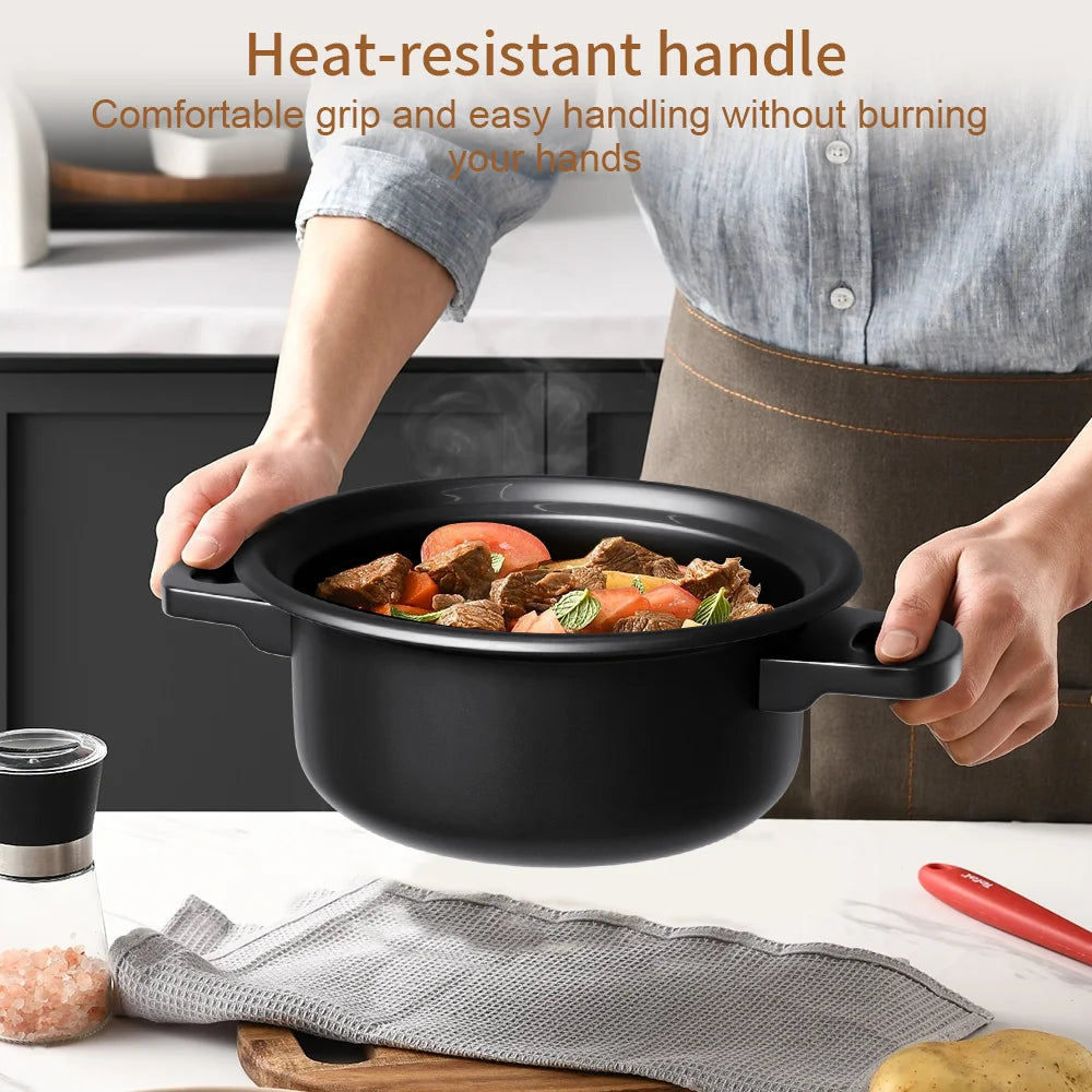 13-Piece Non-Stick Cookware Set with Glass Lids & Utensils