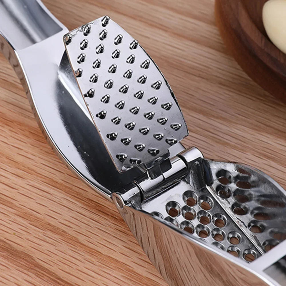 Ergonomic Garlic Press & Muddler | Anti‑Rust Zinc Alloy & Stainless Steel | Large Capacity Garlic Crusher