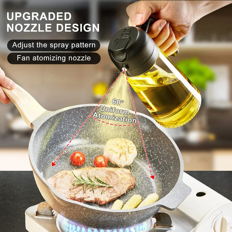 500ml Oil Sprayer & Dispenser Bottle for Air Fryer & BBQ