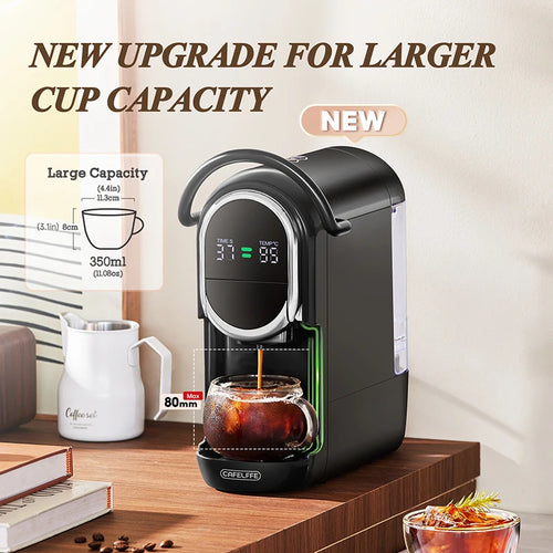 CAFELFFE 4-in-1 Coffee Machine | 19 Bar Hot & Cold Capsule Espresso Maker