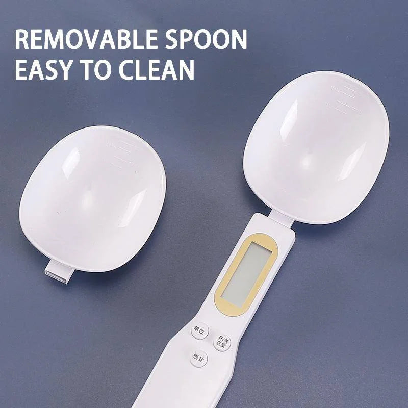 Digital Measuring Spoon Scale 500g | 0.1g Precision LED Kitchen Spoon | Milk, Coffee & Sugar Measuring Tool