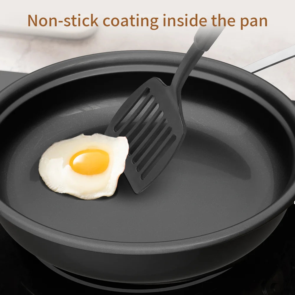 13-Piece Non-Stick Cookware Set with Glass Lids & Utensils