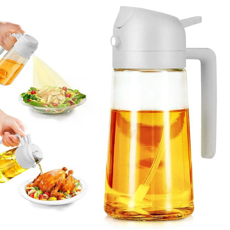 500ml Oil Sprayer & Dispenser Bottle for Air Fryer & BBQ