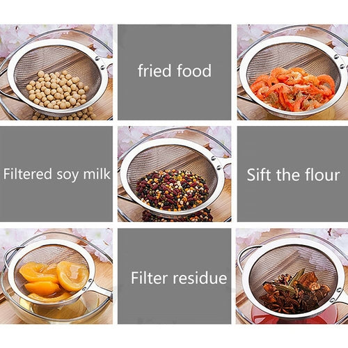 Stainless Steel 3‑in‑1 Colanders Set | Fine‑Mesh Strainers for Cooking & Baking