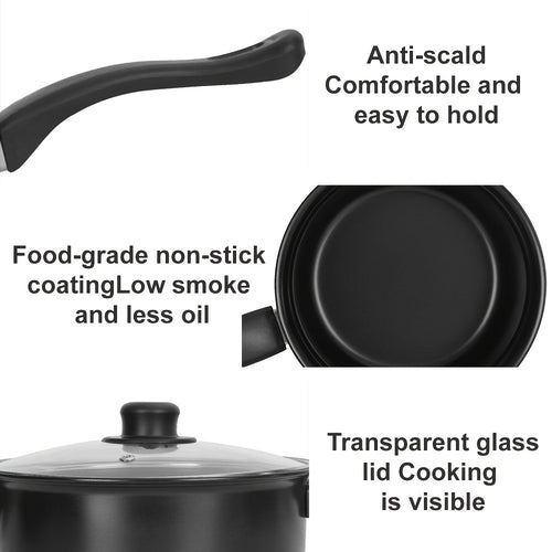 13‑Piece Non‑Stick Cookware Set | Pots & Pans with Lids for All Hobs