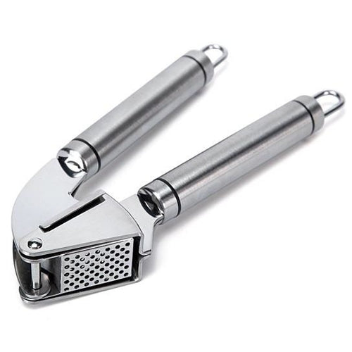 Stainless Steel Garlic Press PRO | Industrial‑Grade Crusher with Peeler & Cleaning Brush