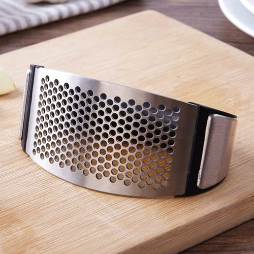 Premium Stainless Steel Rocking Garlic Press | Easy‑Crush Ergonomic Garlic Mincer
