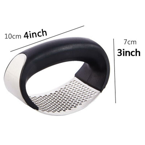 Premium Stainless Steel Rocking Garlic Press | Easy‑Crush Ergonomic Garlic Mincer