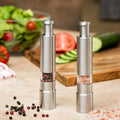 Premium Stainless Steel Salt & Pepper Grinder | One‑Handed Press Spice Mill