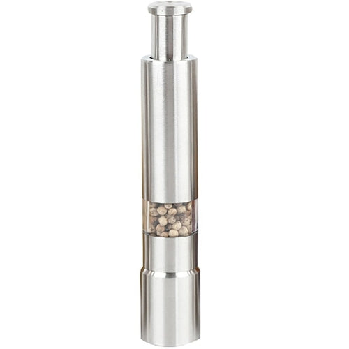 Premium Stainless Steel Salt & Pepper Grinder | One‑Handed Press Spice Mill