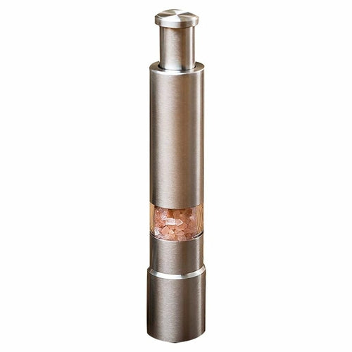 Premium Stainless Steel Salt & Pepper Grinder | One‑Handed Press Spice Mill